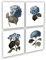 Gnosis Picture Archive Blaue Hortensien-Blumen, botanische Drucke, Set mit 4 ungerahmten Bauernhaus-Dekorationen, Wandkunst