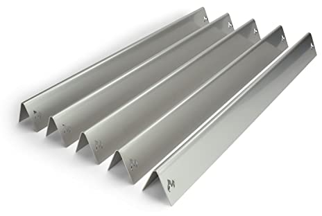 Grillrost.com Das Original Guide aromatiche in Acciaio Inox per Weber Genesis I - Serie 300 Fino al 2010 - regolatore Laterale (5 pz.)