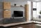 All4All Wohnwand SW 8 - Wohnzimmermöbel - Schrankwand für Wohnzimmer - Wohnzimmerschrank - Anbauwand Hängend - Modern Wotan+Grau 21