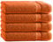 Class Home Collection Frottee Handtücher 50x100 cm – 4er Set Handtuch – Besonders weiche & saugfähige Handtücher aus 100% Baumwolle mit Aufhänger – Terra