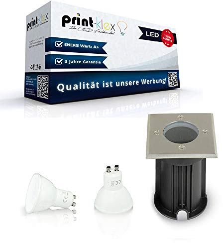 LED Bodenleuchte Eckig 8W GU10 Boden Einbau Leuchte befahrbar 3000K Warmweiß- nicht dimmbar - IP67