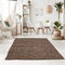 Taracarpet Handweb-Teppich Oslo Wolle im Skandinavischem Landhaus Design Wohnzimmer Esszimmer Schlafzimmer Flur Läufer beidseitig verwendbar 070x240 cm braun Multi