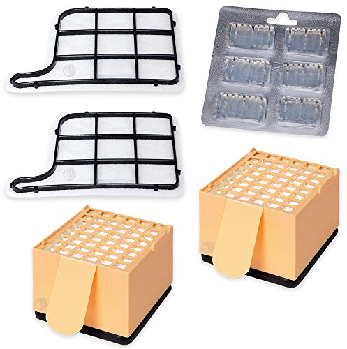PREMIUM FILTER SET - Passend für Vorwerk Kobold 135/136 / 135SC / VK135 / VK136 2 Hygienefilter + 2 Motorschutzfilter + 6 Duftchips - BESTE QUALITÄT