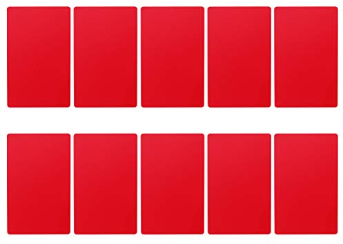 Aluminium Visitenkarte Blanko Eloxiert Plaque Platte Dünn zum Gravieren Diy Handwerk 50 Stücke 0 2Mm (Rot)