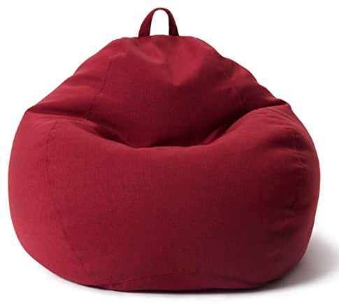 Lumaland Sitzsack Comfort Line | Indoor Beanbag 100x120x50cm mit mehr als 2,4 Mio. anpassbaren EPS-Perlen | Weiches & Komfortables Bodenkissen | Sessel für Kinder & Erwachsene | 315 L Volumen [Rot]