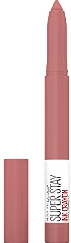 Maybelline Super Stay Ink Crayon Lipstick Makeup, Precision Tip Matte Lip Crayon with Built-in Sharpener, Longwear Up To 8Hrs, On The Grind, Purple Mauve Pink, 1 Count