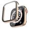 Miimall Schutzhülle Kompatibel mit Apple Watch 40mm Metall Hülle Mit Glas Displayschutz, Helle Oberfläche Aluminiumgehäus Rundum Ultradünnes Schutz Case für Apple Watch Series 6/SE/5/4 -Roségold
