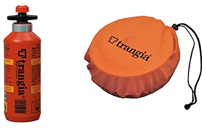 Trangia Fuel Bottles, Red, 0.3 Litre & Series Stove Bags, Size 27 - Orange