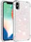 KBIKO-zxl Liquid Case for iPhone X/iPhone XS, Glitter Floating Quicksand Cover Transparent Silicone TPU Protective Bumper Compatible with iPhone X/iPhone XS.Silver Pink YBL
