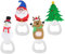 Luxshiny 4pcs Apribottiglie Natale Apribottiglie di Birra Particolare Apribottiglie Cervo Babbo Natale Pupazzo di Neve Albero di Natale Apribottiglie Vino per Feste di Natale
