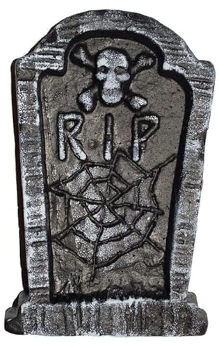 NEU Top-Halloween-Deko - Mini-Grabstein, grau, 20 x 13 cm