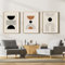 LYBOHO Leinwand Bilder,Moderne Abstrakt Kunstposter Wandbilder Wohnzimmer,Boho Poster Set für Wohnzimmer Schlafzimme-Ohne Rahmen (Geometrie 1, 3PCS-50x70cm)
