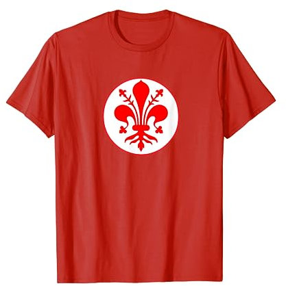 Maglia Souvenir con Giglio simbolo della città di Firenze Maglietta