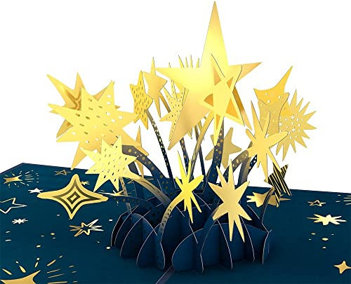 Lovepop® Du bist ein Stern 3D Pop-Up-Karte | einzigartige 3D-Grußkarte You're a Star | Für Freunde, Familie, Kinder | edle Klapp-Karte mit goldenen Sternen