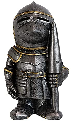 Gartenzwerg,Gothic Ritter Wächter Zwerg,Mittelalter Kreuzritter Miniatur Europäische Ritter Gartenstatue Skulptur,Wasserdicht Harz Ornament,Gartenfiguren Dekoration,für Haus Hof Rasen Garten (Stil 2)