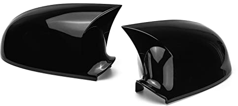 Auto Seite Hinten Flügel Spiegelkappen Links Rechts Rückspiegel Abdeckkappe Trim Für VW Für Golf 5 MK5 GTI R32 2003-2009 Auto Spiegelgehäuse (Color : Glossy Black)