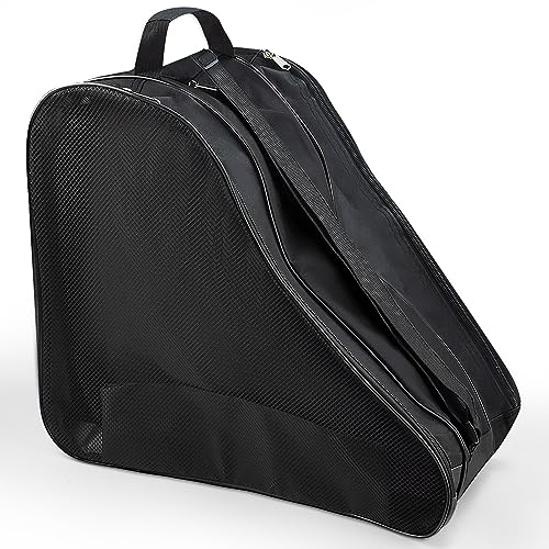 PERFETSELL Borsa Pattinaggio Borsa Pattini a Rotelle in Tessuto Oxford Sacca per Pattini a Rotelle Traspirante a Triangolo Zaino Pattini Ghiaccio per Uomo Donna, 39 * 20 * 38cm