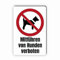 Verbotszeichen/Verbotsschild Mitführen von Hunden verboten (P021) - zum markieren von Verbotszonen nach DIN EN ISO 7010