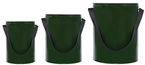 PVC Faltbarer Eimer, Tragbarer Outdoor Falteimer, 7L Wasser Behälter mit Tragetasche für Angeln Reisen Garten Party Camping Autowäsche [Grün]