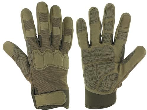 PATIKIL Guantes para Exteriores, Guantes de Dedo Completo con Pantalla Táctil Transpirables para Tiro, Escalada, Ciclismo, Caza, Verde, L