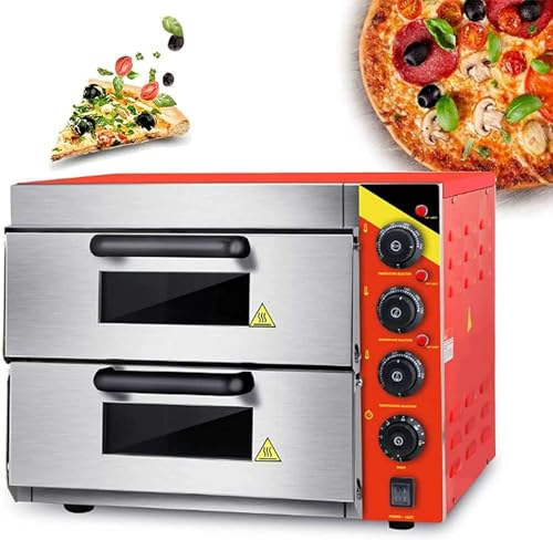 Forno per Pizza Commerciale A Doppio Strato di Grande capacità, Forno Elettrico Multifunzionale E Attrezzatura per Forno per Crostate di Uova, Adatto per Cuocere Salatini per Pizza