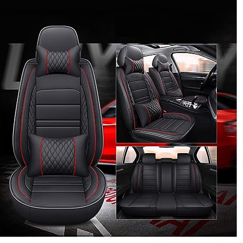 Sitzauflage Für Autositze Für Peugeot 407 SW 408 508 SW Für RCZ 607 PU-Leder-Autositzbezug Vollständiges Auto-Vorder- Und Rücksitzbezug-Protektoren-Set Innenzubehör Sitzschoner Auto (Farbe : 4- Delux