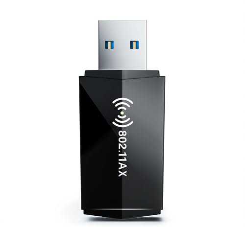 Adaptador WiFi USB para PC de computadora AX1800Mbps WiFi 6 Adaptador 5GHz 2.4GHz USB 3.0 WiFi Adaptador de red inalámbrico para computadora de computadora, portátil, Wifi Dongle Wifi Antena para