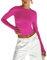 Skims Dupes, Y2K Clothes, Skims Top, Langarmshirt Damen eng, Skims Long Sleeve, Skims Tshirt, Tops Y2K, Y2K Shirt, Crop Tops Damen Langarm, Longsleeve Damen eng, Enges Langarmshirt Damen (Rosa)