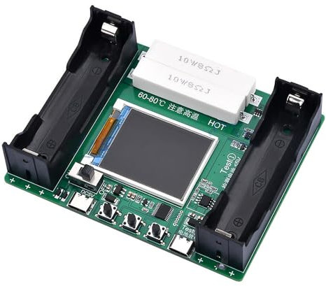 NATEFEMIN 18650 Battery Capacity Tester, 2.5~3.5V, 4.2V 2-Channel Internal Resistance Tester for Flat Ends 18650 Batteries