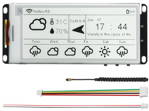 Vision Master E290 Carte de développement avec écran E-Ink de 7,4 cm, puce SX1262 BLE WiFi ESP32-S3R8 LoRa Module compatible avec Arduino PlatformIO Micpython Meshtastic Raspberry PI IoT (902-928 MHz)