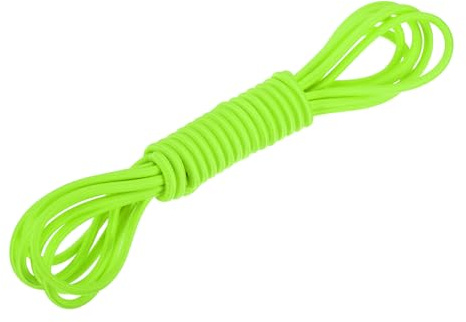 DMiotech 4.8mm Shock Cord, 3 M Fluorescent Green Bungee Cord Tent Pole Shock Cord Round Elastic Kayak Rope Stretch String Marine Grade Heavy Polyester for DIY Projects Tie Downs