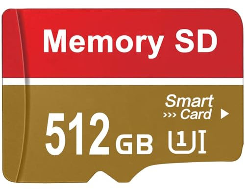 destuu SD Karte 512GB Wasserdicht SD Card High Speed Speicherkarte Video Image HD/4K Memory Card Mini TF Karte Externe Datenspeicher für PC/Laptops/Smartphone/Kameras/Autorekorder