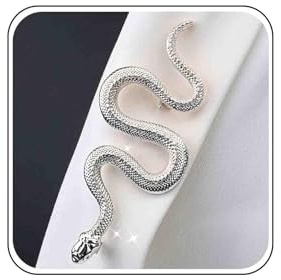 Inateannal Punk Schlange Pin Brosche Gold Schlange Revers Brosche Pin Gothic Schlange Mantel Brosche Metall Tier Schlange Revers Pin Rucksack Clip Bankett Abzeichen Brosche Dekorativ Für Frauen