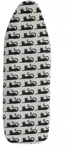SAVING HUB - Ironing Board Cover - 50% cotton Top Cover - Thick Padding, Easy Fit and Scorch Resistant - Heavy Duty Padded Iron Board Covers H3 x D48 xW125 - Stain Resistant (1, Cat)