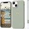 Mitetabo für iPhone 15 Hülle Silikon mit Gold Liebesherz, Mädchen Handyhülle iPhone 15 Case Weich Slim Stoßfest Kratzfeste Süßes Gold Love Schutzhülle für iPhone 15 6.1 Kupfer grün