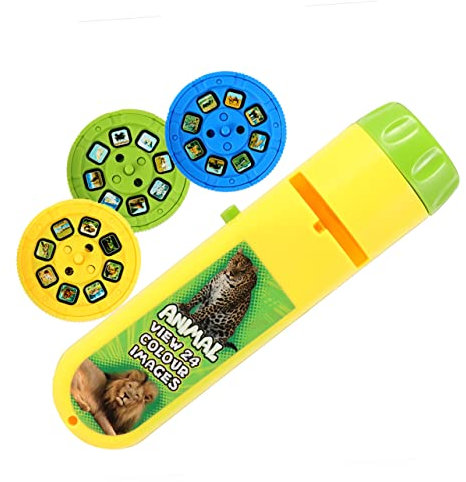 Toyvian 1 Set Projection Projection Lighting Story Slide Projection Flashlight Slide Projector Torch Bedtime Night Light Projection Flashlight Yellow Plastic