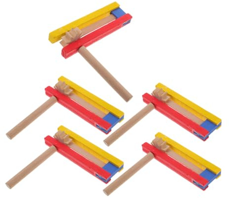 Rattle in Legno 5 Pezzi, Girante Sonora per Eventi Sportivi
