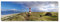 PICSonPAPER Leinwandbild Panorama Leuchtturm, 90 cm x 30 cm, Dekoration, Kunstdruck, Wandbild, Geschenk, Leinwand Natur (Nordsee Leuchtturm)