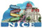 Nice France 3D-Kühlschrankmagnet, Touristensouvenirs, Kunstharz, magnetische Aufkleber, Kühlschrankmagnet, Heim- und Küchendekoration aus China