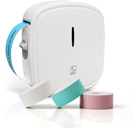prt Qutie Bluetooth Beschriftungsgerät Selbstklebend USB Wiederaufladbar Etikettendrucker - Tragbarer Mini Ettiketiergerät Labeldrucker für Zuhause, Büro, Datum - 3 Rollen