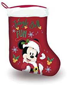 Arditex WD13429 Weihnachtsstrumpf, 42 x 32 cm, Disney Mickey