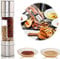 ShirazO 2-in-1 Salt and Pepper Grinder -Manual Stainless Steel Pepper Mill and Salt Grinder with Transparent Acrylic Body |Refillable Spice Grinder for Kitchen, Double Ended Design for Fresh Seasoning