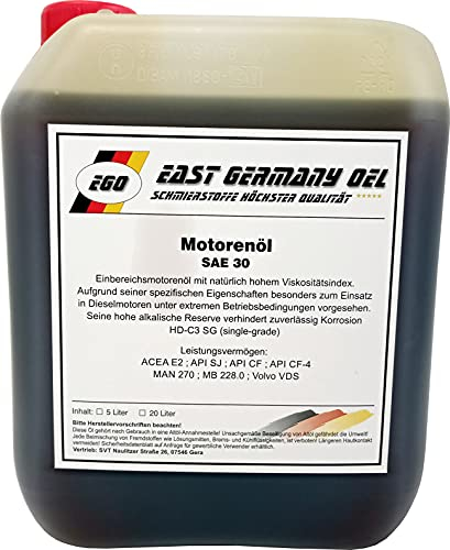 Motorenöl SAE 30 Kanister 5 Liter
