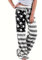AMYTIS LINGERIE Damen Yoga-Hose Schlafanzughose weich Pyjamahose Fitness Lange Stretch Drawstring Hosen Freizeithose Strandhose Weites Bein Hose, Gray Flag, M