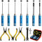 12Pcs RC Coche Herramientas Juego de destornilladores con alicates Llave de tubo Hobby Herramientas Juegos para RC Coche Drone Avión Helicóptero Herramienta de reparación (Azul)