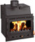 Estufa de leña con chimenea de caldera Prity C W18