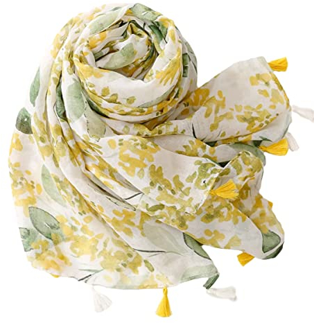 FAIRYGATE Halstuch Schals & Tücher für Damen Tuch XXL Muster mit fransen Scarves Stola Mädchen Frauen 72007