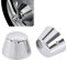 BID4ZE Chrom-Vorderachs-Muttern-Abdeckkappen Vorderachs-Abdeckkappen-Mutter-Kit kompatibel für Harley Softail Electra Road Glides Sportster Tour Glide Road King