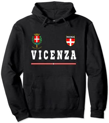 Vicenza Sport/Calcio Jersey Bandiera Calcio Felpa con Cappuccio