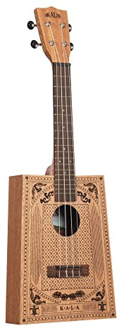 Kala Brand Music Co. Zigarrenbox Ukulele 4-saitig rechts natur Konzert (KA-CB-VICT-C-W-Bag)